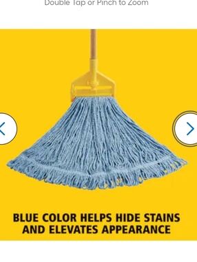 Rubbermaid Commercial Large  Products Blend Mop Head Refill 2 Pack Cotton